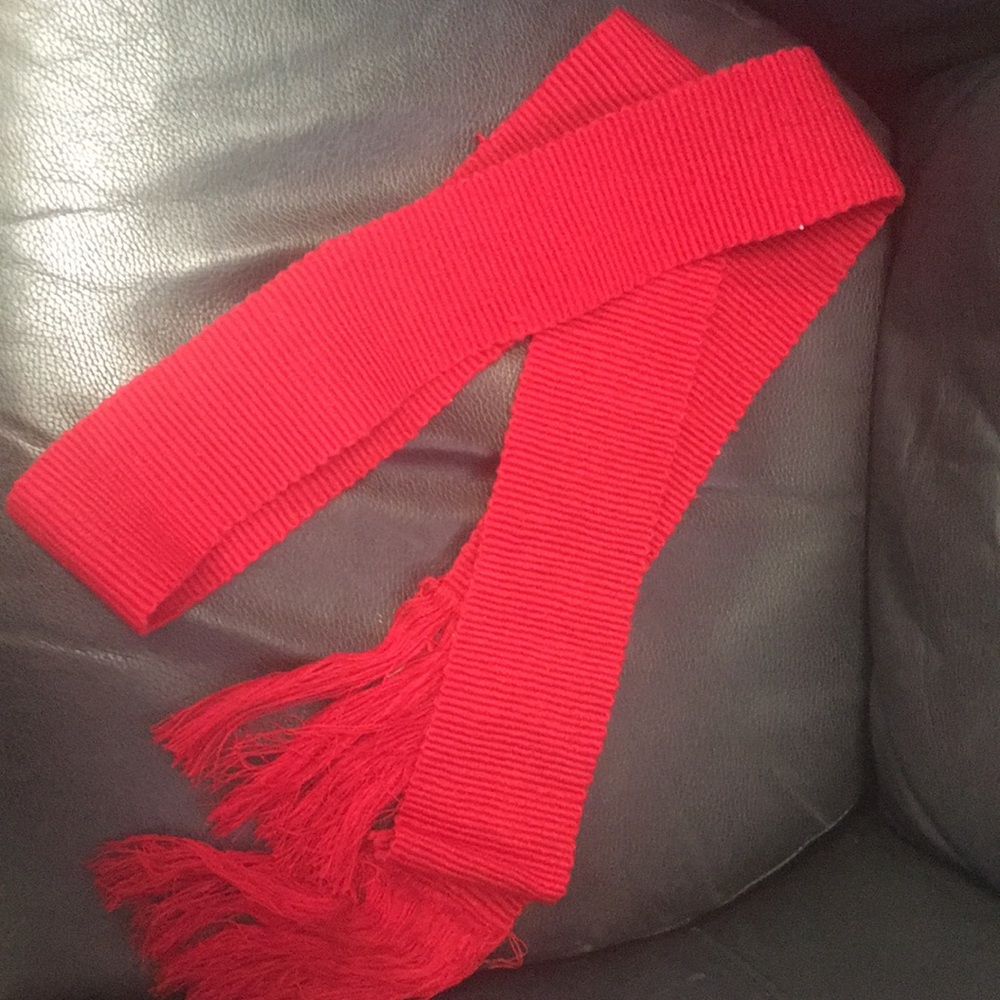 Red woven belt